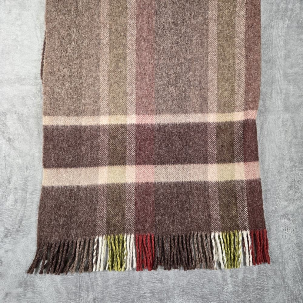 Vintage Roros-Tweed Roros-Pledd Wool Striped Multicolor Blanket Throw 50"x72"